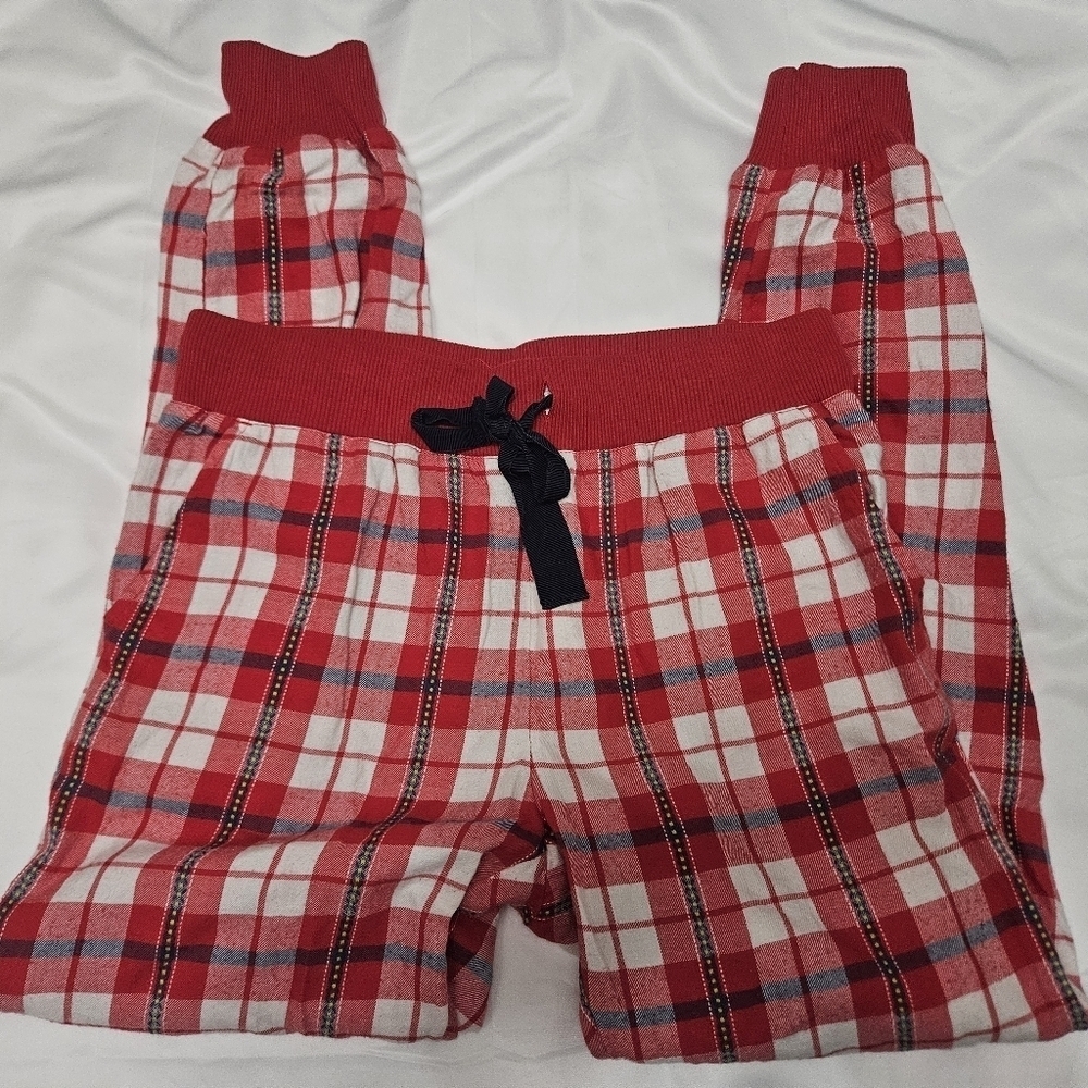 Aerie Tapered Leg Red Plaid Pajama Pants With Pockets! - Picture 2 of 7